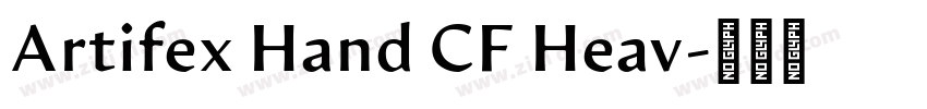 Artifex Hand CF Heav字体转换